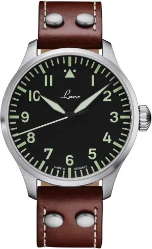 / 1925 Men's 861688 Laco 1925 Pilot Classic Stainless Steel Automatic Watch with Brown Leather Band