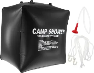 1 Set Solar Heating Bag Portable Shower Pouch for Camping Durable Outdoor Solar Shower Bag for Hiking BBQ and Travel Use