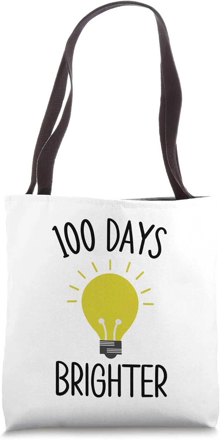 100 Days of School Celebration for Educators Faculty Staff Tote Bag