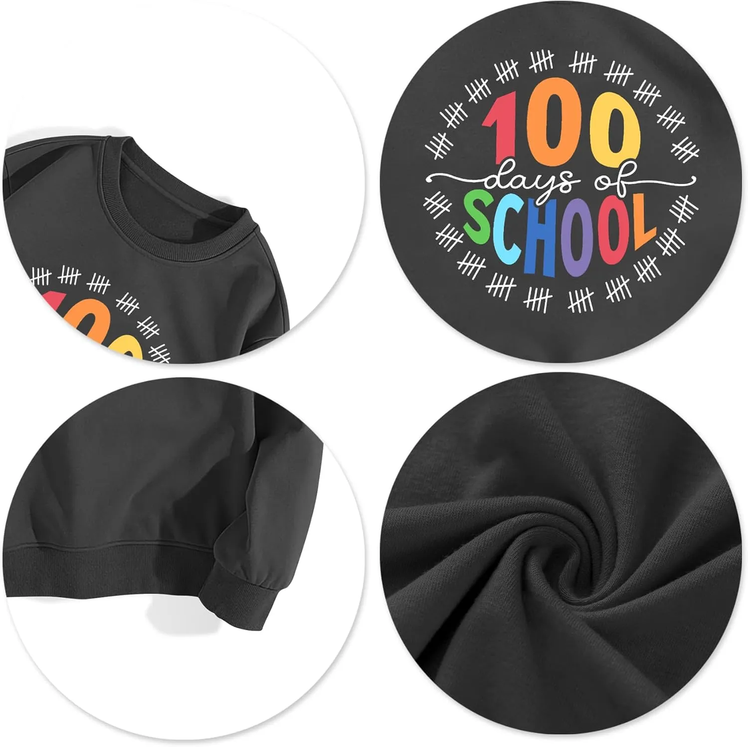 100 Days of School Sweatshirt : Women Teacher Shirts Hearts 100th Day Tee Shirt School Days Pullover Tops