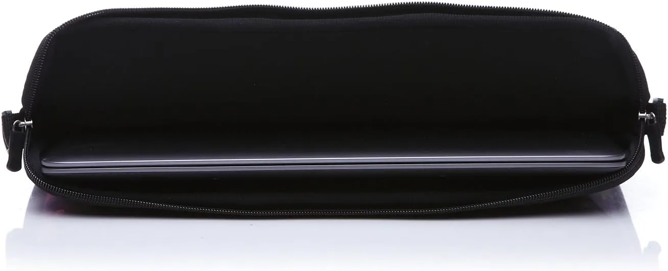 14 Inch Neoprene Laptop Sleeve Case Bag with shoulder strap For 14" Notebook/MacBook/Ultrabook/Chromebook (Black blue music)