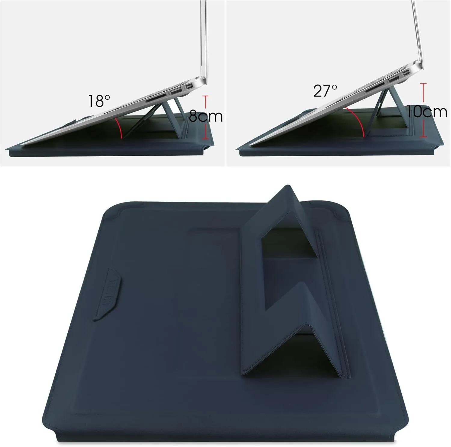 15 16 Inch Laptop Sleeve Case Leather Bag for MacBook Pro 16 2021 & 2019/ASUS Vivobook 15/Huawei MateBook D15/HP 15.6" PC/MacBook Pro 15/Surface Laptop 3/Dell Inspiron 15/IdeaPad, Navy
