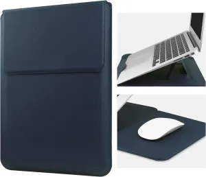 15 16 Inch Laptop Sleeve Case Leather Bag for MacBook Pro 16 2021 & 2019/ASUS Vivobook 15/Huawei MateBook D15/HP 15.6" PC/MacBook Pro 15/Surface Laptop 3/Dell Inspiron 15/IdeaPad, Navy