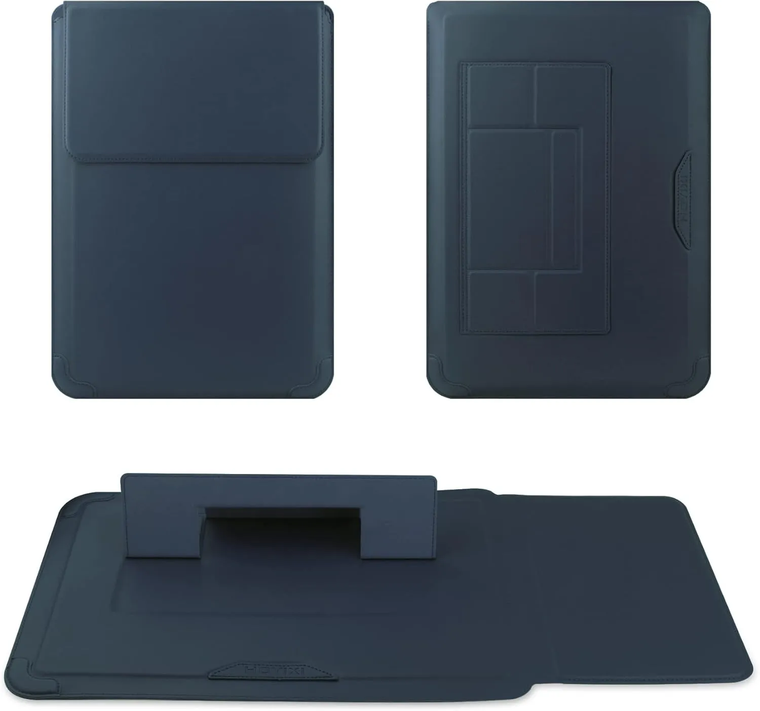 15 16 Inch Laptop Sleeve Case Leather Bag for MacBook Pro 16 2021 & 2019/ASUS Vivobook 15/Huawei MateBook D15/HP 15.6" PC/MacBook Pro 15/Surface Laptop 3/Dell Inspiron 15/IdeaPad, Navy