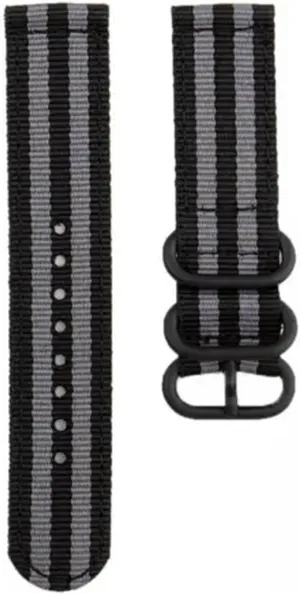 18mm 20mm 22mm Durable Military Woven Nylon Wrist Watch Band Quick Release Strap- grey-18mm