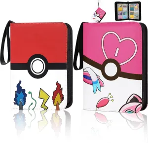 2 Card Binder - Top Loader Binder 4 Pocket, 400 Pocket Trading Card Binder Double Sided, Premium PU Leather Card Collection Album for MTG, Sports Cards, TCG, Game Cards