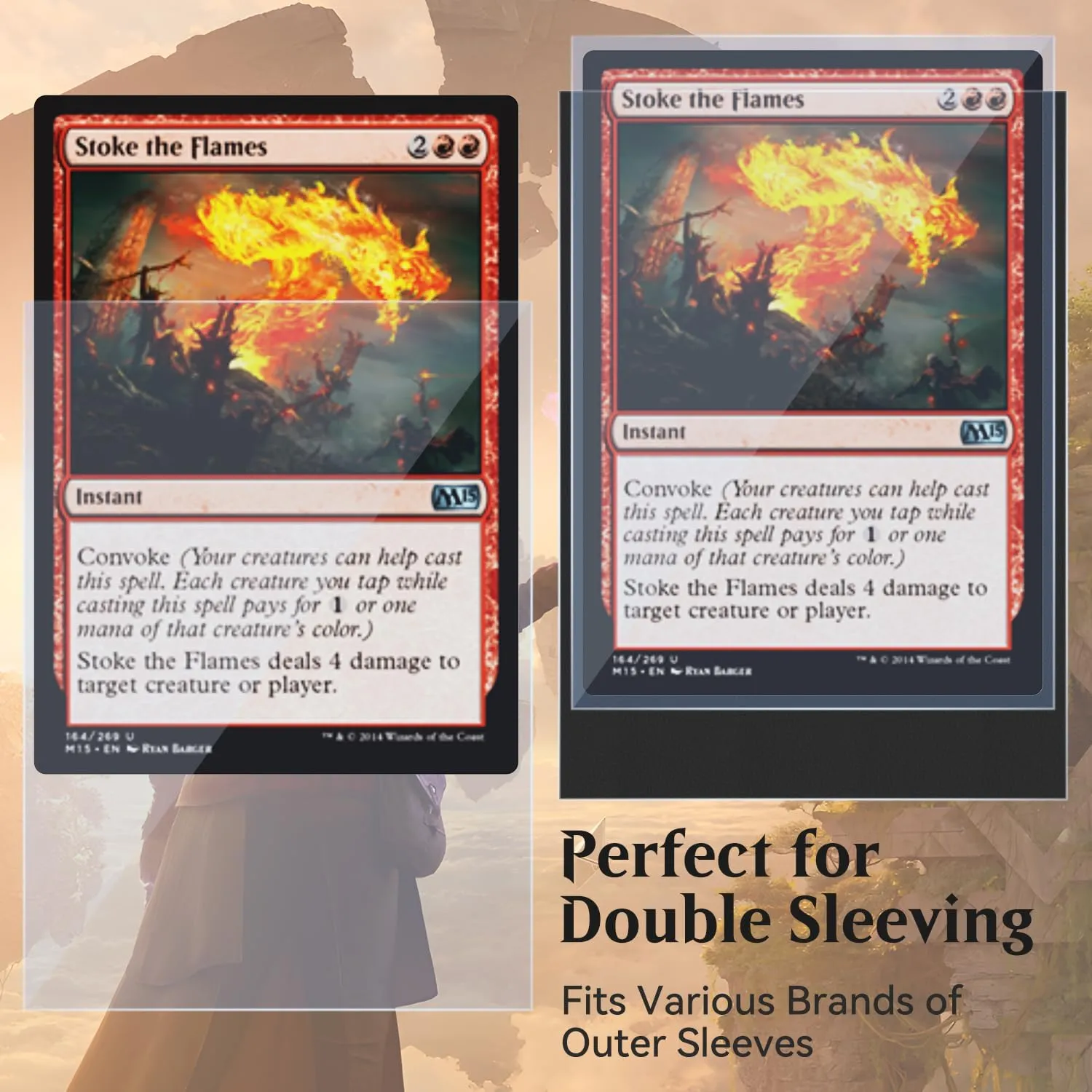 2000 Pack Perfect Fit Card Sleeves, Inner Sleeves Ideal for Double-Sleeving Compatible with TCG, MTG, PKM, TCG, Trading, Gaming Cards