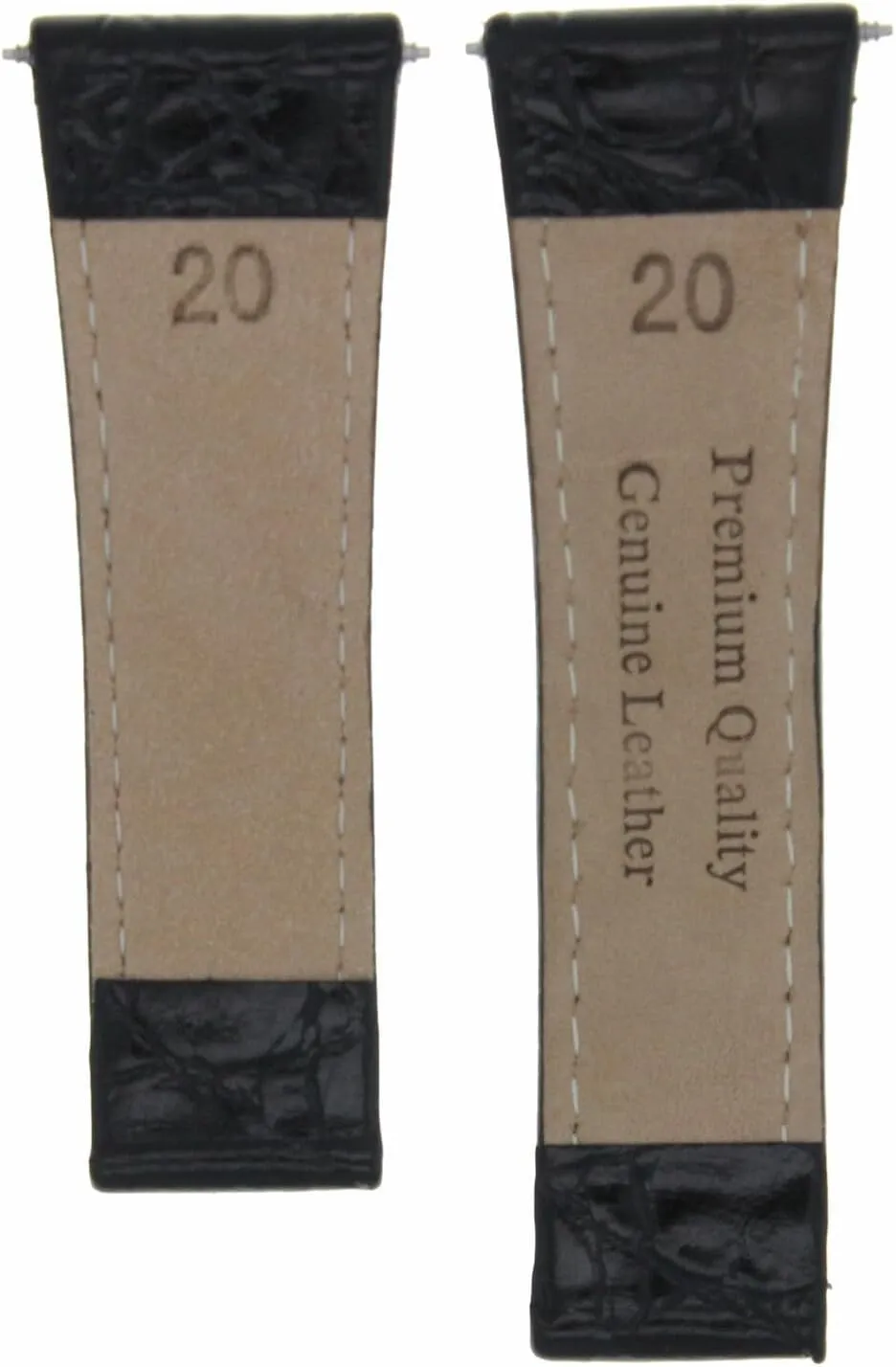 20mm Leather Watch Band Strap Compatible with All Rolex Daytona Models   Steel Buckle