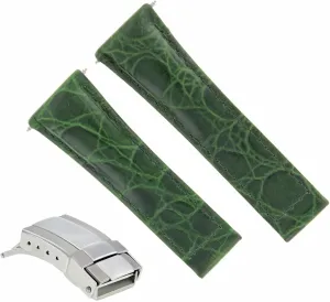 20mm Leather Watch Band Strap Compatible with All Rolex Daytona Models   Steel Buckle
