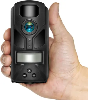 20MP Mini Trail Camera,1080P Hunting Trail Camera with No Glow 940nm Night Vision Motion Activated IP66 Waterproof,80ft Illumination Range Hunting Game Cam for Wildlife Monitoring