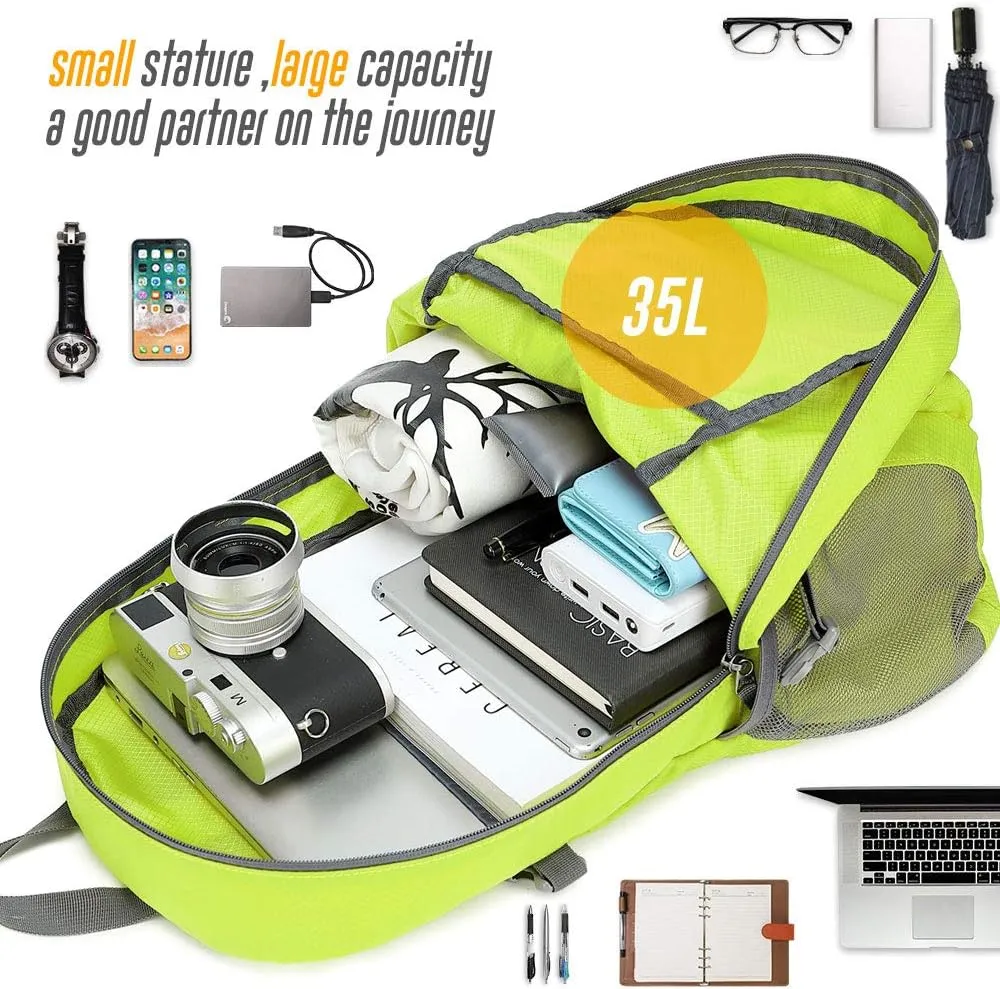 35L Lightweight Packable Backpack Waterproof Durable Hiking Travel Backpack Daypack