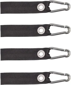 4 pieces of Silver gourd style heavy-duty nylon strap hook with galvanized clip, suitable for car seats, motorcycles, bicycles, RVs, strollers, bags, etc