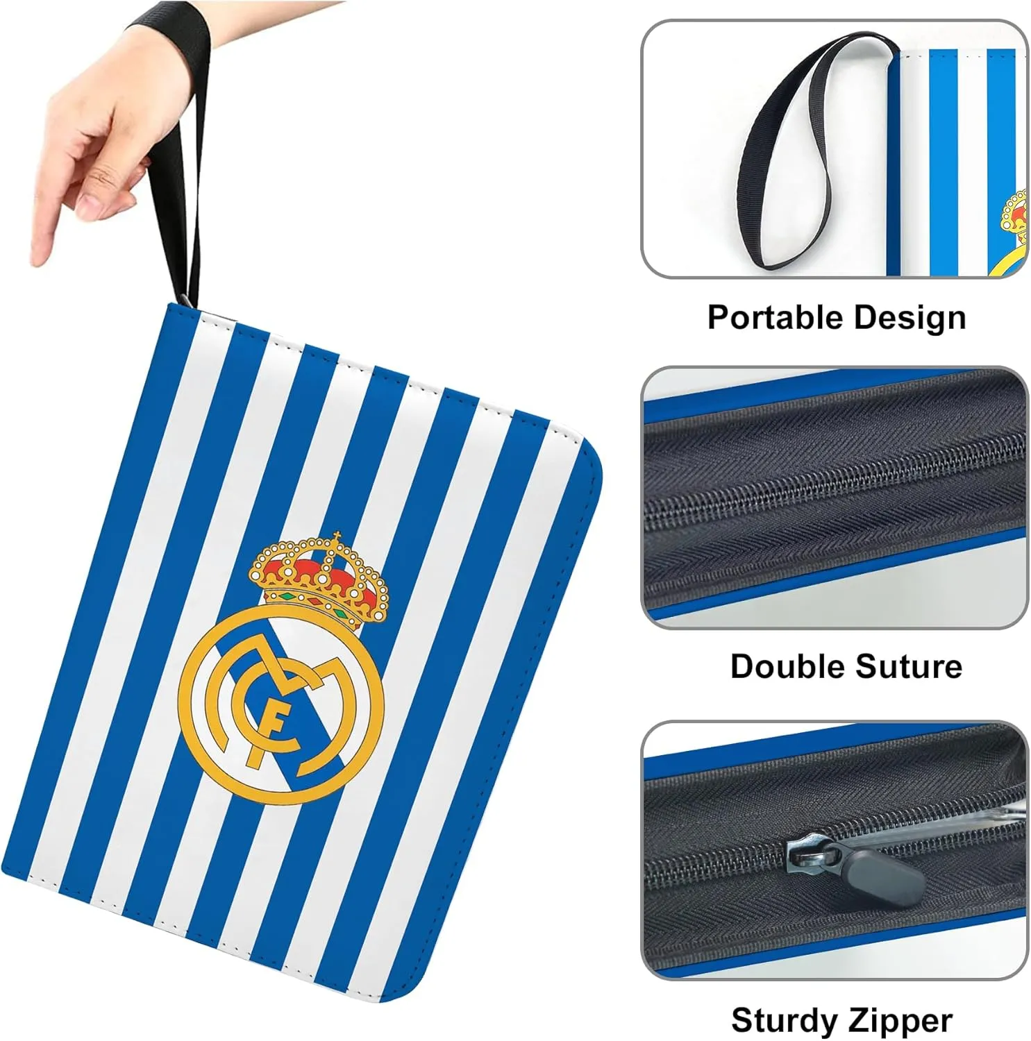 400 Pocket Soccer Card Binder for Collectors - Waterproof Storage Book with Removable Sleeves, Compatible with Soccer Cards 2024-2025