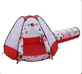 43 Hx70.8Wx62L" Children's Tents Safari Tent and Tunnel Com.(can be used for 3-4 people)
