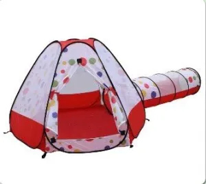 43 Hx70.8Wx62L" Children's Tents Safari Tent and Tunnel Com.(can be used for 3-4 people)