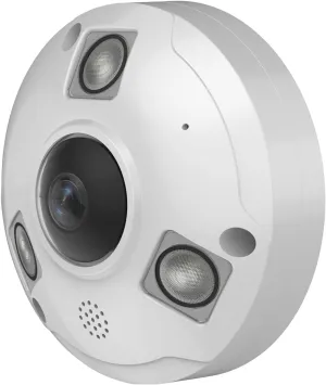 4K POE IP Fisheye Camera, 1.7mm Lens, 49ft Infrared, WDR, Metal housing, IP66 Water-Proof Indoor&Outdoor Panoramic Security Camera(Compatible with Hikvision/Dahua NVRs)