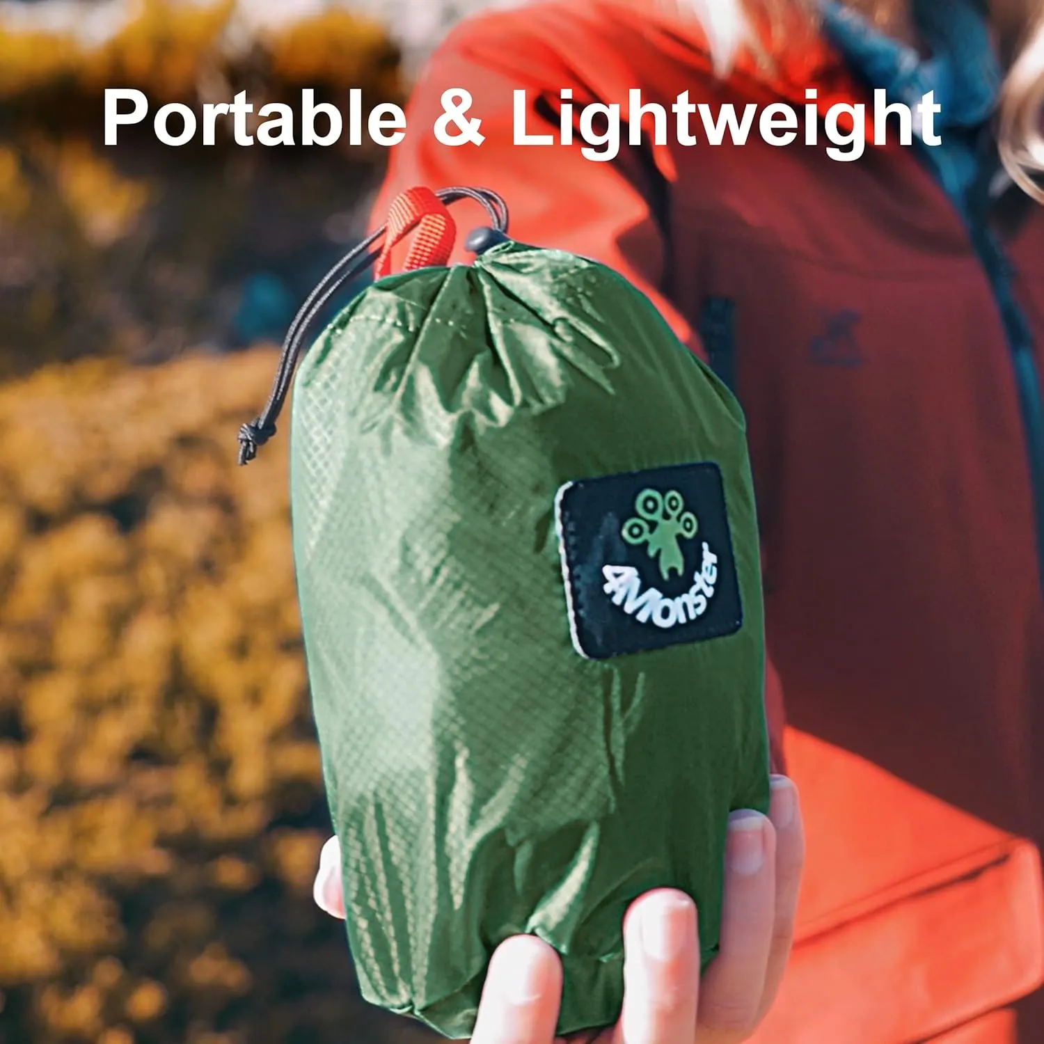 4Monster Hiking Daypack,2 in 1 Water Resistant Lightweight Backpack,Portable Fanny Pack Waist Pack for Travel Camping Outdoor (32L, Army Green)