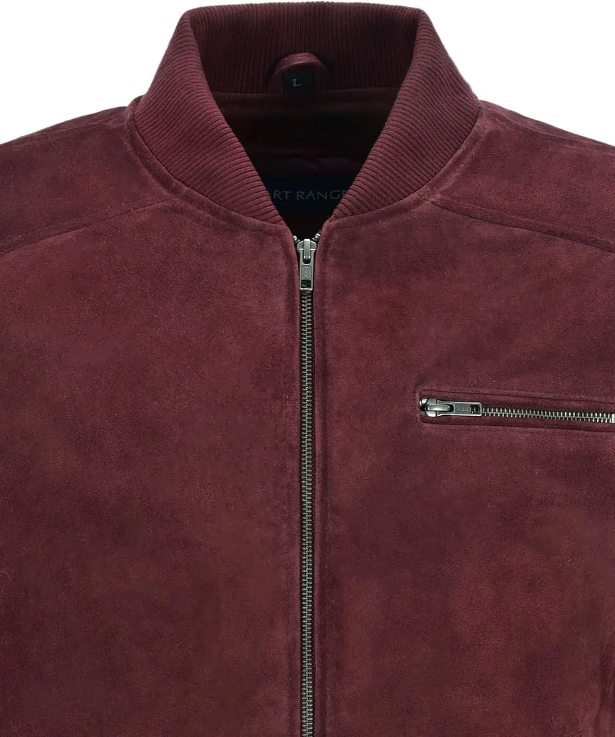 70'S Bomber Real Leather Jacket Cherry Suede Classic Retro Biker Style 275-Z