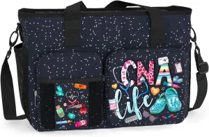 84hoods Large Nurse Work Bag. Waterproof Teacher Shoulder Bag for Work. Gift for CNA.