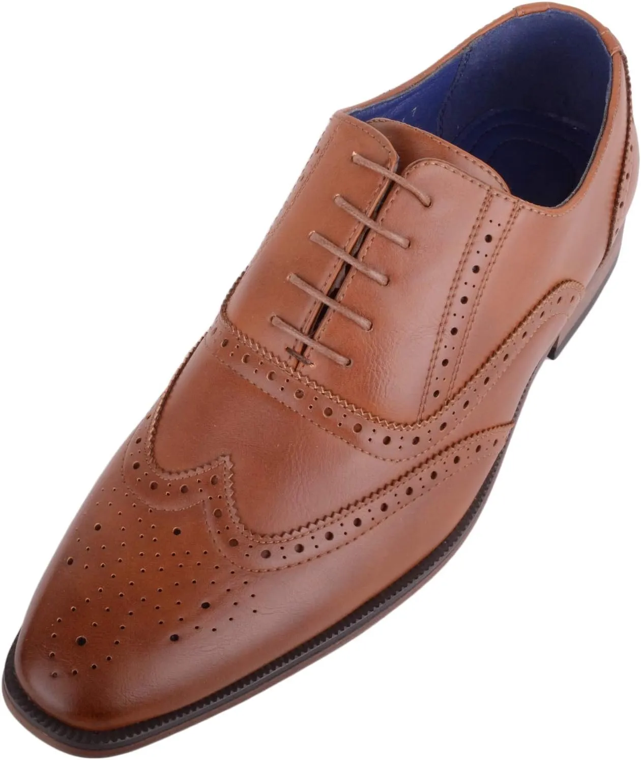 ABSOLUTE FOOTWEAR Mens Slip On Formal Smart Work Suit Lace Up Shoes Brogues