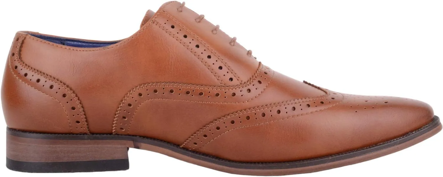 ABSOLUTE FOOTWEAR Mens Slip On Formal Smart Work Suit Lace Up Shoes Brogues