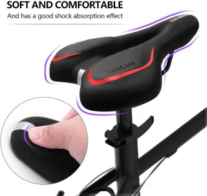 AceList Bike Seat Most Comfortable Bicycle Seat Gel Waterproof Bike Saddle with Central Relief Zone and Ergonomics Design for Mountain Bikes,Road Bikes,Men and Women