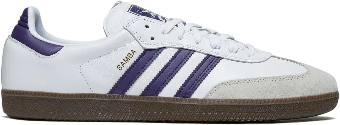 Adidas Samba Adv Shoes - FTWR White/Core Purple/Gold Metallic - 11.0