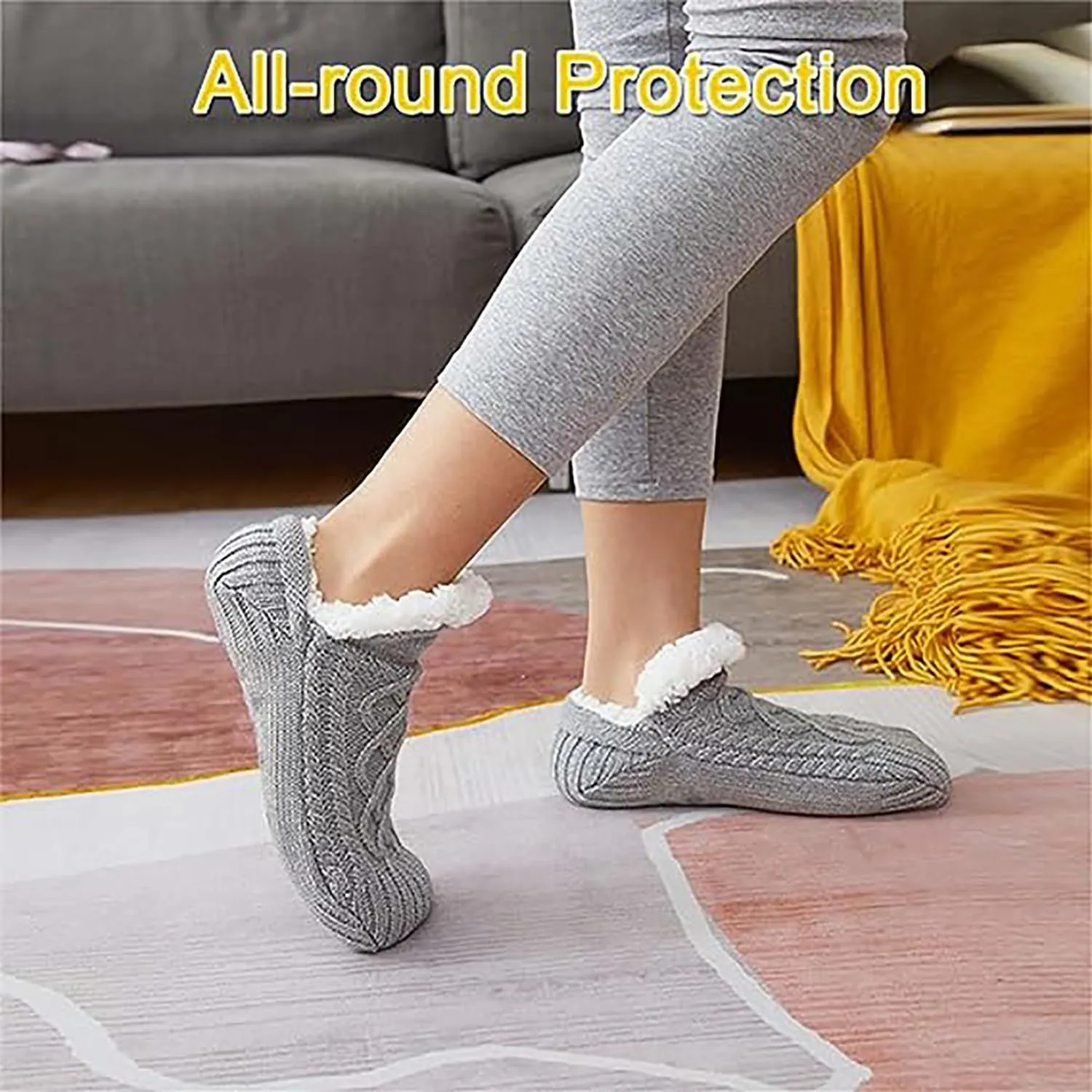 Admissioni Thermal Socks,Admissioni Indoor Non-Slip Thermal Socks,Fleece-Lined Non-Slip Thermal Slippers Socks