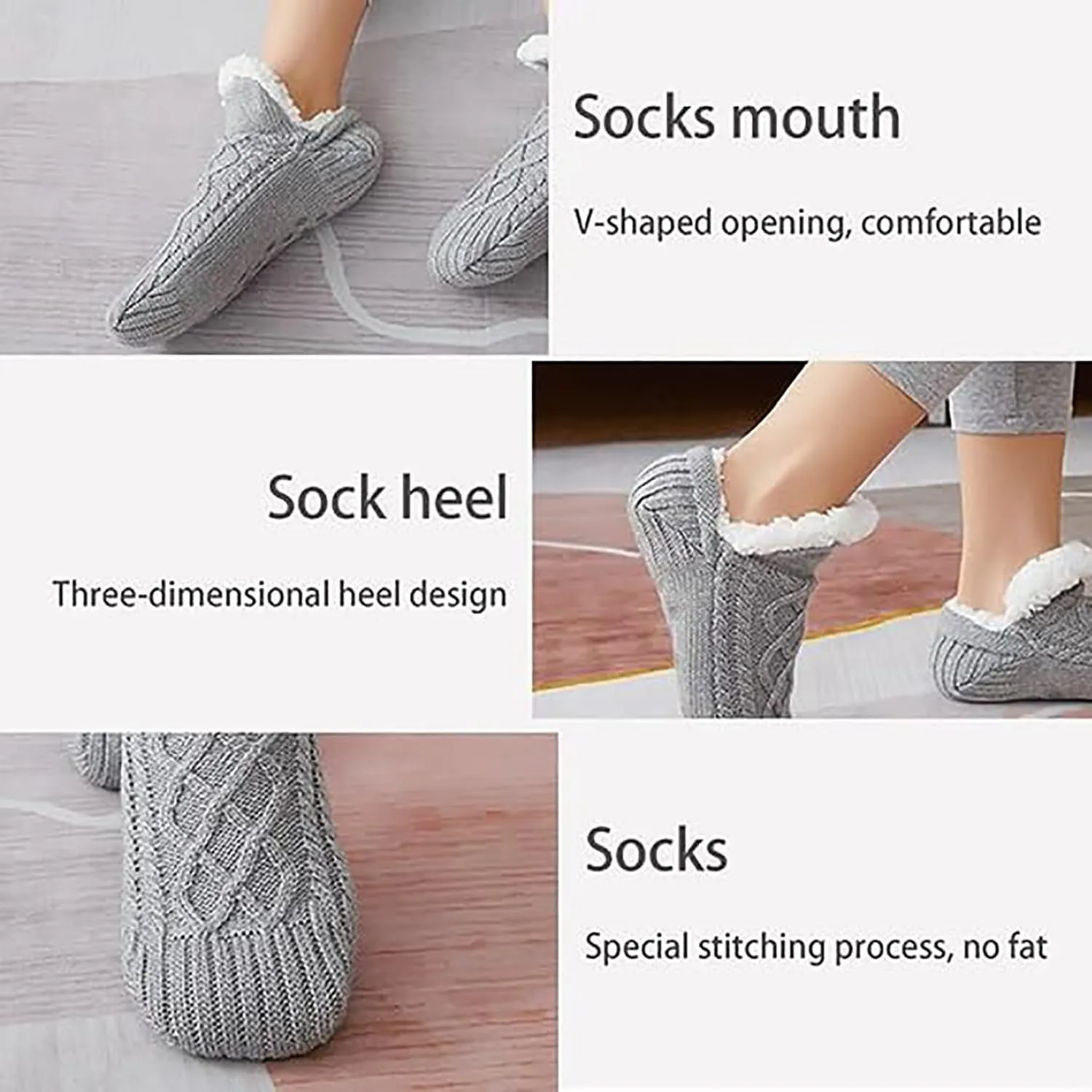 Admissioni Thermal Socks,Admissioni Indoor Non-Slip Thermal Socks,Fleece-Lined Non-Slip Thermal Slippers Socks