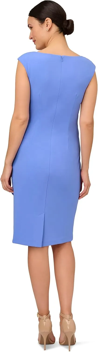 Adrianna Papell Women's Crepe Draped Overlay Dress