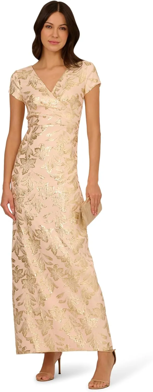 Adrianna Papell Women's Matelasse Long Dress