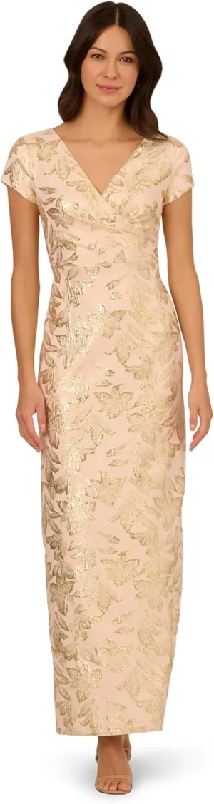 Adrianna Papell Women's Matelasse Long Dress
