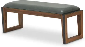 Aico Amini Brooklyn Walk Dining Bench in Burnt Umber