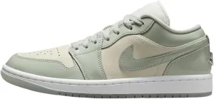 Air Jordan 1 Low SE Women's Shoes (HF4078-100, Sail/Metallic Silver/White/Seafoam)