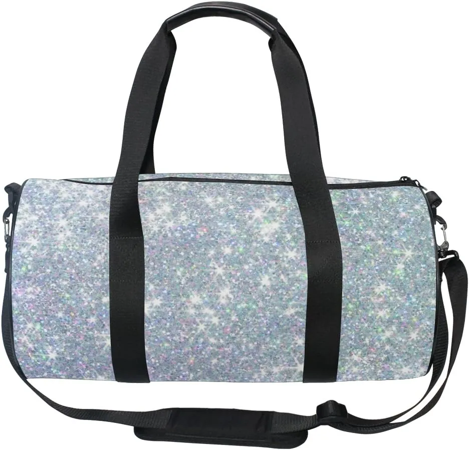 ALAZA Hipster Shiny Glitter Stars Sports Gym Duffel Bag Travel Luggage Handbag for Men Women
