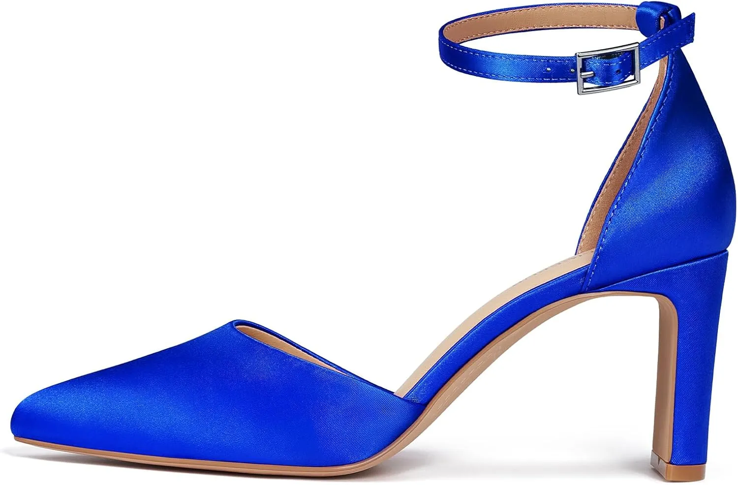 ALICEPUB Women's Closed Toe Heels Pumps Slingback Heels 2inch Chunky Block Heels Low Dress Shoes Comfortable Business Office Work Heels Wedding Shoes