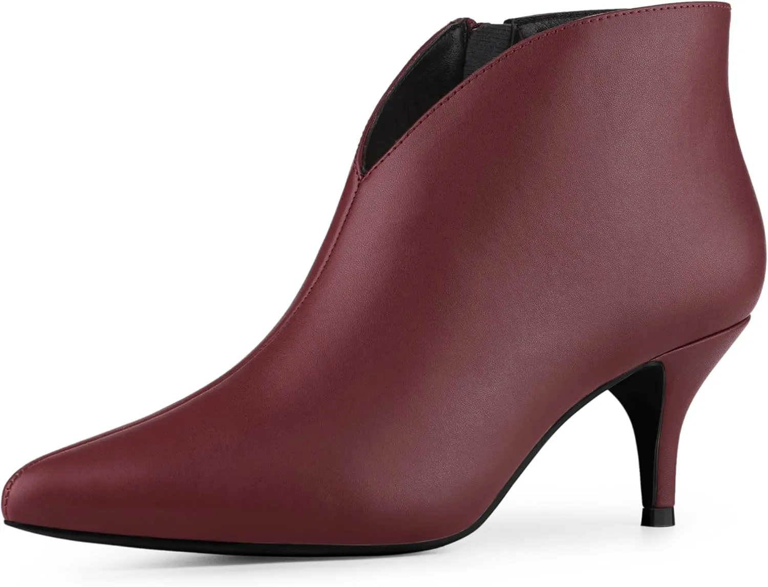 Allegra K Women's Cutout Pointy Toe Stiletto Heels Boots Ankle Booties
