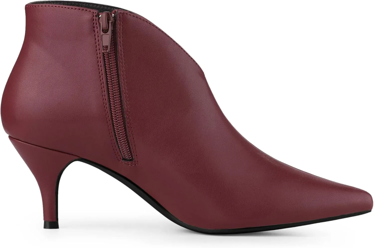 Allegra K Women's Cutout Pointy Toe Stiletto Heels Boots Ankle Booties