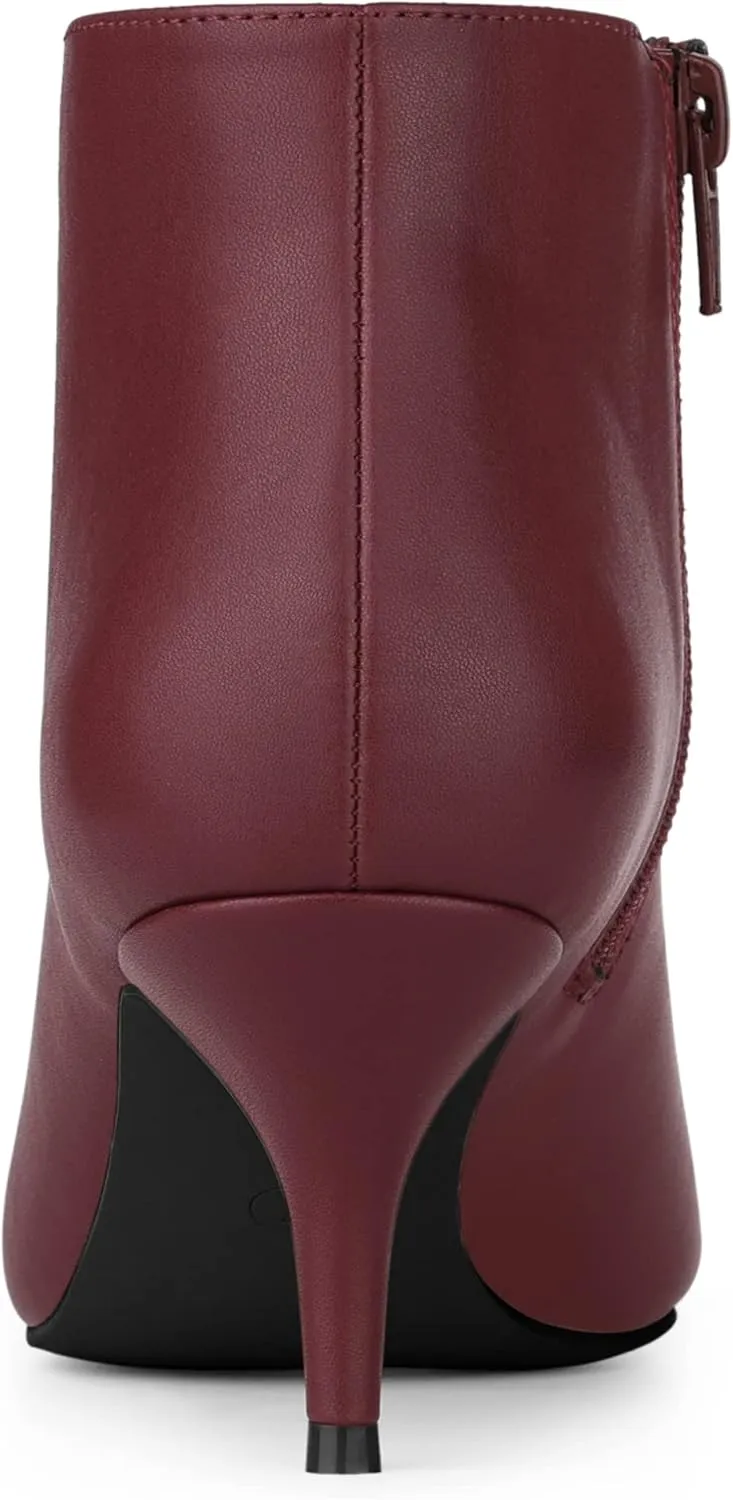 Allegra K Women's Cutout Pointy Toe Stiletto Heels Boots Ankle Booties
