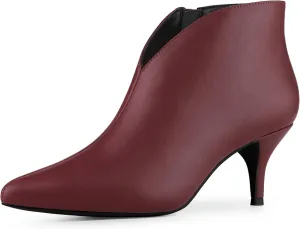 Allegra K Women's Cutout Pointy Toe Stiletto Heels Boots Ankle Booties
