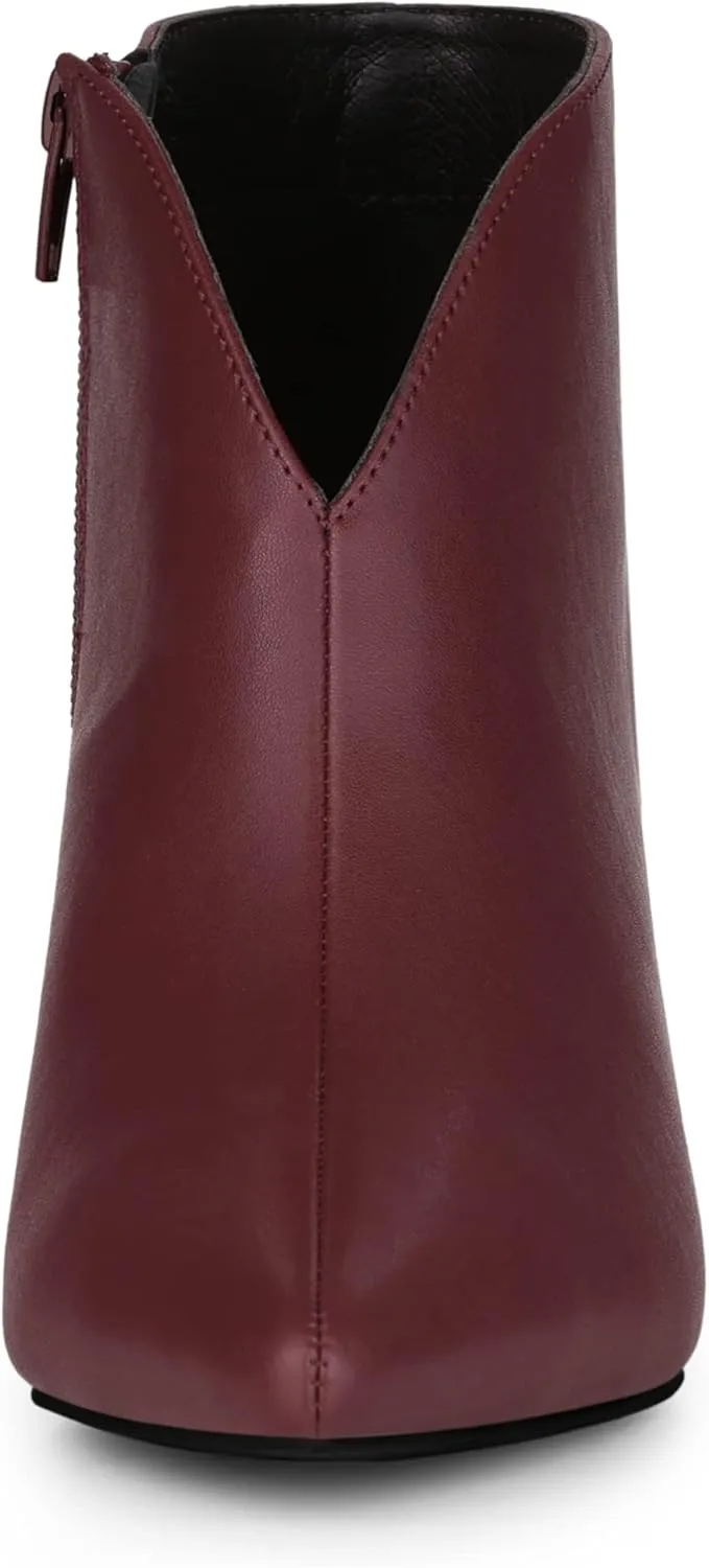 Allegra K Women's Cutout Pointy Toe Stiletto Heels Boots Ankle Booties
