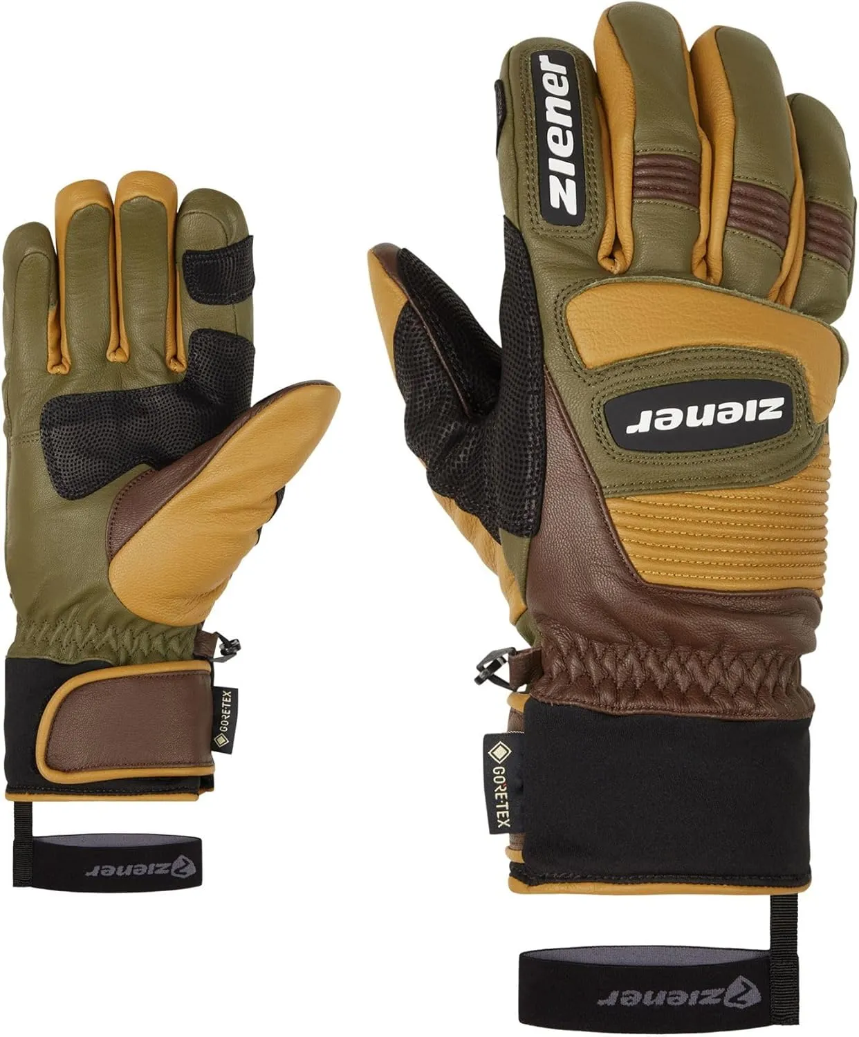 Alpine Men's Ski Gloves Guard Goretex Brown