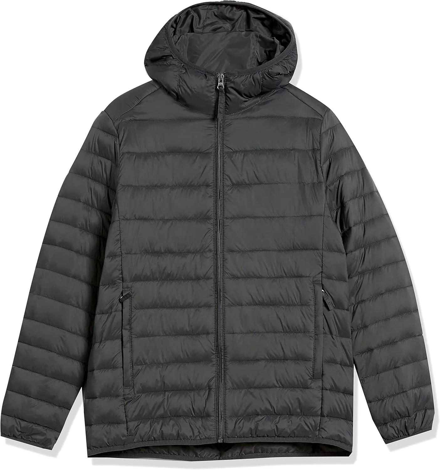 Amazon Essentials Men's Lightweight Water-Resistant Packable Hooded Puffer Jacket