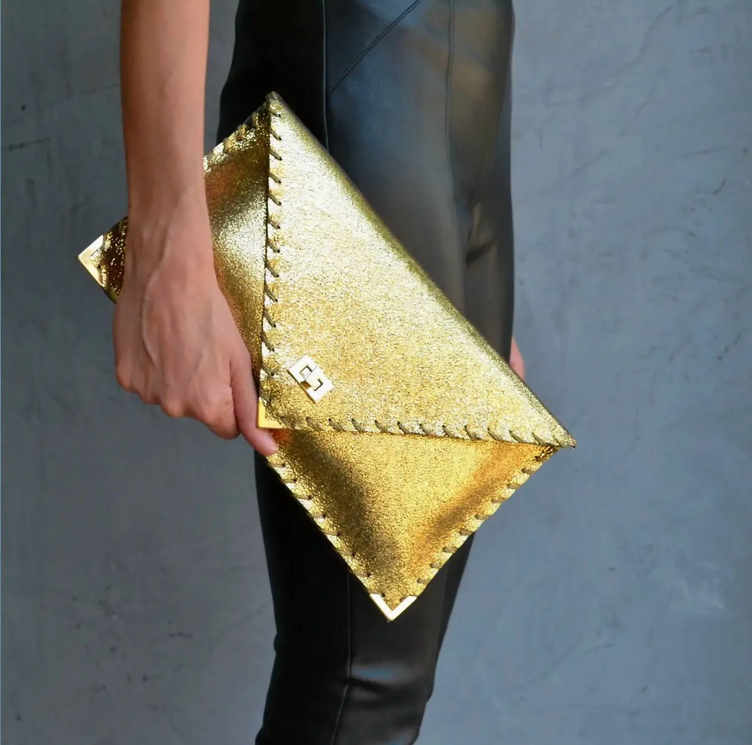 Ana Koutsi - Leather Envelope Clutch