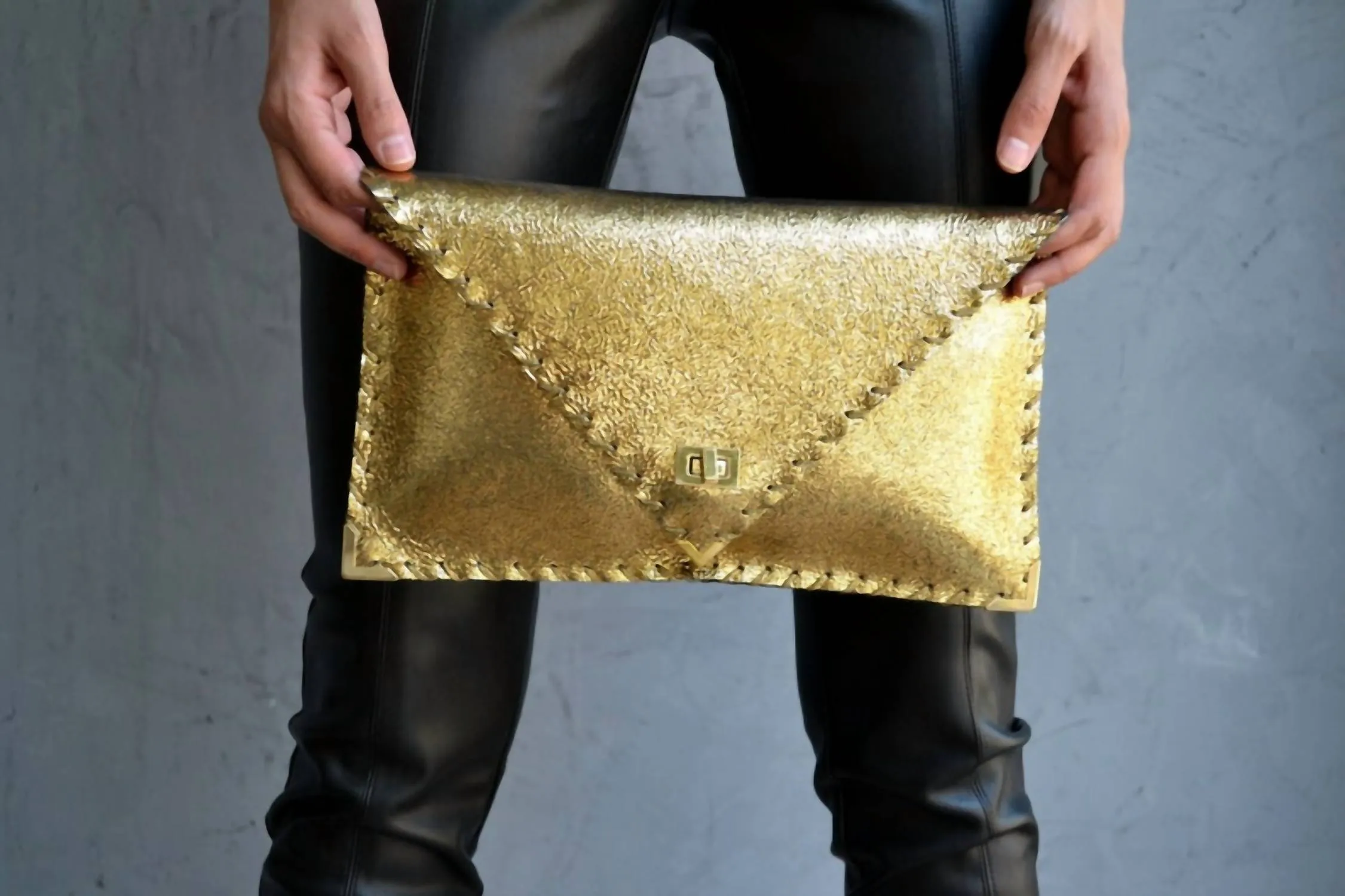 Ana Koutsi - Leather Envelope Clutch