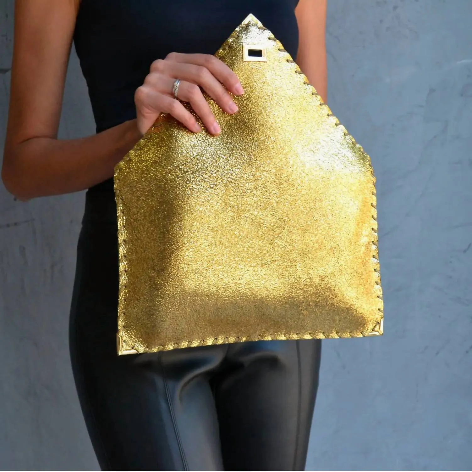 Ana Koutsi - Leather Envelope Clutch