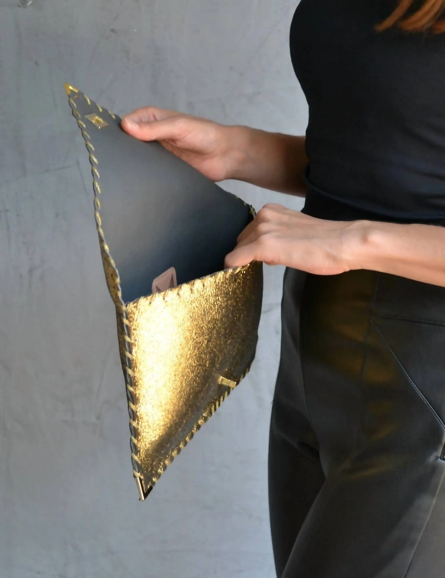 Ana Koutsi - Leather Envelope Clutch