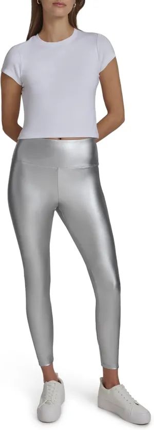 Andrew Marc Women's Shiny High Rise Leggings Bottoms