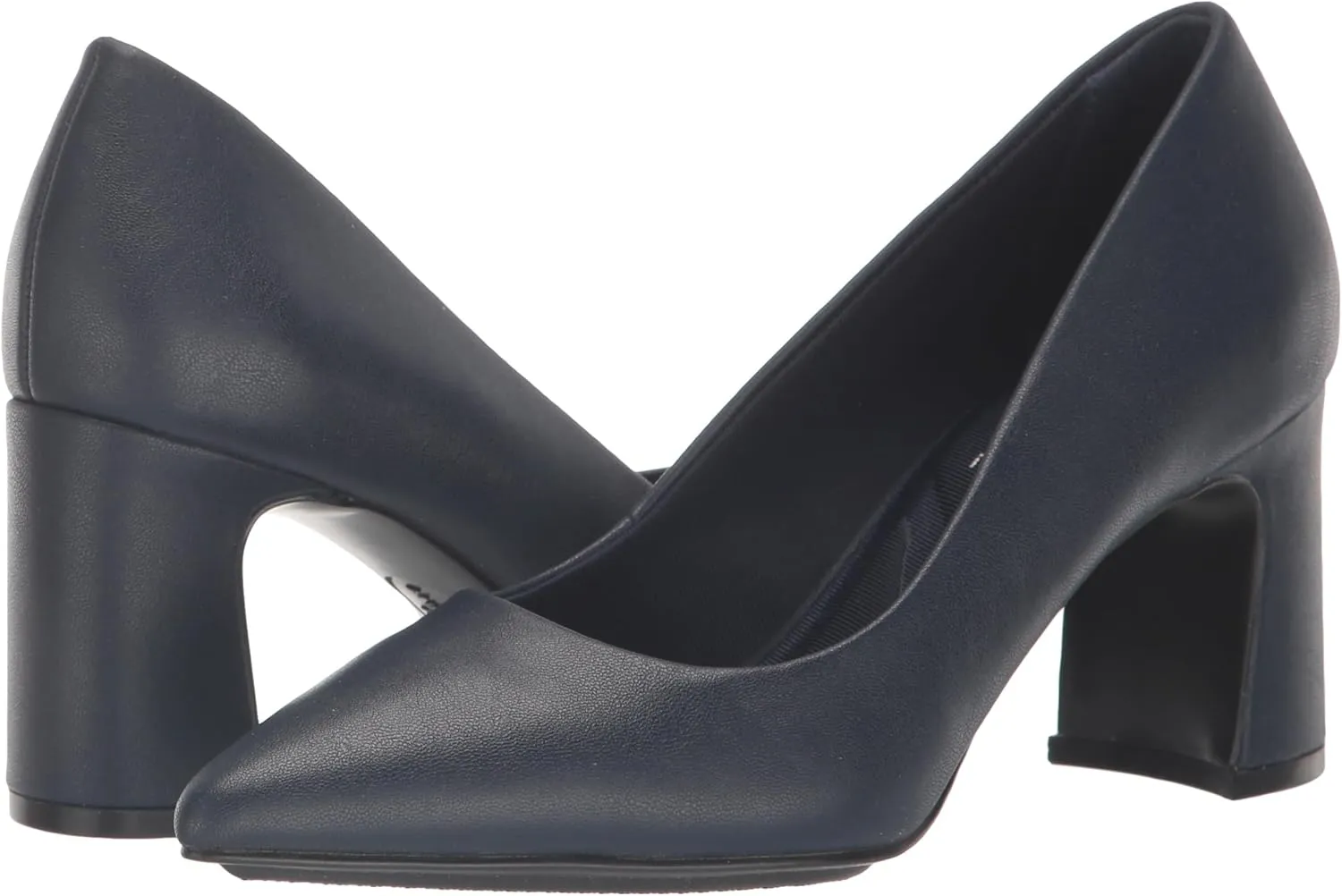 Anne Klein Womens Benedette Padded Insole Faux Leather Pumps
