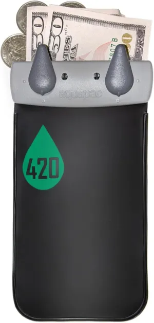 Aquapac Waterproof Phone Case - Black Plastic or Rubber Case for Cellular Phone - Waterproof Case for Music Theme - Whanganui Model